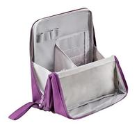Makeup Bag, Standing Makeup Bag - Portable, Large Capacity Waterproof Makeup Organizer with Compartments for Travel & Home Use - Compact & Durable for Easy Access and Storage (Purple)