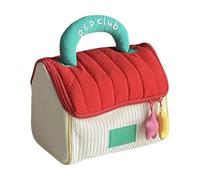 Makeup Bag, Toiletries Pouch, House-Shaped Large Capacity Non-Woven Fabric Zippered Cosmetic Organizer Lightweight for Home Travel Business Trips, 7.09x7.09x5.91 Inches