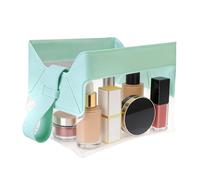 Makeup Bag - Transparent Vanity Carry Case, Magnetic Beauty Organizer with Waterproof Inner Layer Structured Box Shape, Simplifies Quick Access Packing, Ideal for Bathroom Travel Getaways