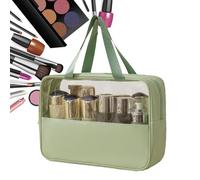 Makeup Bag - Travel Cosmetic Organizer, Waterproof Toiletry Pouch, Clear Window Storage Case, Large Capacity Vanity Kit, Home & Kitchen, Bathroom Jewelry Packing Cube