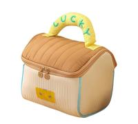 Makeup Bag Travel, House Shaped Toiletry Organizer, Lightweight Shower Pouch, 7.09x7.09x5.91 Inches, Portable Cosmetic Pack for Home, Business Trips, Vacations, marrón, riferimento alla