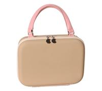 Makeup Bag, Travel Toiletry Bag with Flexible Compartment, 9.45x3.15x7.09 Inches Adjustable Organizer, Gym Business Trips Outdoor Activities for Women, Green Pink Yellow Khaki, Verde Caqui,