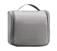 Makeup Bag with Compartments, Portable Cosmetic Organizer, 7,48 x 7,09 x 2,36 in Water-Resistant Design, Multi-Use Pouch, Travel Makeup Train Case for Travel, Jewelry Storage, Gris, Se référer au