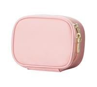 Makeup Bag with LED Mirror - 5.91 Inch Travel Organizer | Portable Vanity Pouch - PU Cosmetic Holder 230g USB Powered Mirror with Adjustable Lighting Supports Easy Grooming During Travel School