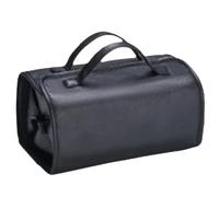 Makeup Bags, Travel Toiletry Pouch, Cosmetic Organizer Case, Impermeable Exterior, Large Storage Compartment, Zipper Closure Design, for Brushes, Lipstick, Concealer, Beauty Essentials, (PU), Negro