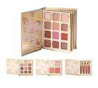 Makeup Book Palette, 12-Color Eyeshadow with 4 Blush and 4 Liquid Lipsticks, Compact Beauty Set for Women, Travel, Party, Daily Makeup, Portable Kit