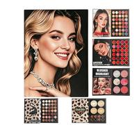 Makeup Book Palette - Portable Book Shape Matte Eyeshadow, Long Lasting