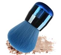 Makeup Brush Applicator, Foundation Blending Tool, Retractable Wide Head Design, Soft Bristles Powder Concealer Blush, for Travel Daily Makeup, 8.3x5.5x3.5cm Blue Gold Pink