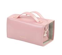 Makeup Brush Bag, Cosmetic Organizer, Leather Waterproof Travel Makeup Pouch with Removable Clear Multi-Compartment Storage Case for Beauty Necessaries 25x12x12cm
