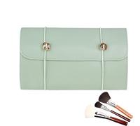 Makeup Brush Bag Pouch, Detachable Cosmetic Organizer, Roll-Up Travel Toiletry Case, Foldable Design, Multi-Pocket Storage for Cosmetics, Medicine, Personal Care, 54x23.5x1 cm