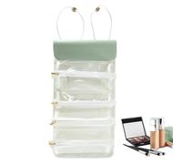 Makeup Brush Bag - Waterproof Cosmetic Storage Organizer, Roll Up Pouch Beauty Gear Foldable Toiletry Kit Travel Women Men | Portable 4 In 1 Accessories Arrangement For Holiday Daily Bathroom Use