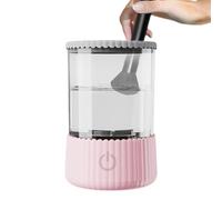 Makeup Brush Cleaner Machine, ABS Cosmetic Tool Washer, 2 in 1 Electric Dryer Spinner, Automatic Cleaning Device, Fast Drying Station, for Brushes, Sponges, Beauty Kits, 5.91x3.54 inches