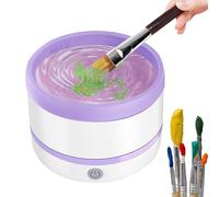 Makeup Brush Cleaner Machine, Automatic Rechargeable Spinner Washer, Deep-Clean Beauty Tool Foundation, Eyeshadow, Blush, Ideal for Cosmetic Hygiene, Home Use, Travel Vanity Setup, 275g Red Purple