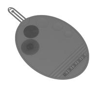 Makeup Brush Cleaner Pad, Silicone Cosmetic Cleaning Mat, Double Use Foundation Palette & Brush Scrubber, Compact non-lip Design, Silicone Material, 17,52 x 9,45 x 0,38 in