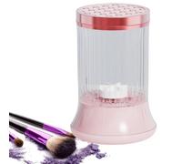 Makeup Brush Cleaner, Rechargeable Cleaning Machine, Fast Drying, Deep Cleansing, Portable Design Perfect for Cosmetic Brushes, Beauty Tools, 11.4x11.4x17.6cm Pink White