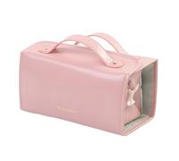 Makeup Brush Holder, Cosmetic Bags with Compartments, 9.84x4.72x4.72 Inches Leather Portable Toiletry Bag, Travel Organizer, Ideal for Lipstick, Lip Gloss, and Beauty Neccessity