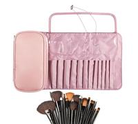 Makeup Brush Holder | Rolling Cosmetics Brushes Case | MakeupBrush Roll Up Case Pounch Holder | Roll Up Brush Storage Bag For Makeup Brushes, Cosmetic Essentials