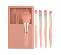 Makeup Brush Kit - Travel Size Brush Set, Compact Case with Mirror for Cosmetic Application, Powder Foundation Concealer Eye Shadow Tools, Portable Beauty Accessories for Travel and Home