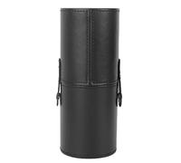 Makeup Brush Organizer Portable Cosmetic Brush Storage Bag Box Large Capacity Sturdy PU Material Black 17.5 x 6.5 x 6.5cm for Home and Cosmetic Shop