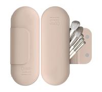Makeup Brush Pouch, Silicone Soft Portable Case, Waterproof Cosmetic Organizer with Zipper Closure, Travel Accessory with Compact Design, Supplies for Girls Women Outdoor Home Luggage Bathroom