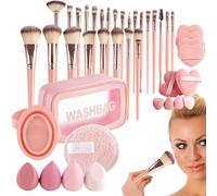 Makeup Brush Set, Sturdy Professional Beauty Tools, 6.49x5.7 Inches Soft Bristles with Storage Bag, Portable Makeup Kit for Travel Studio and Outdoor Use