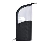 Makeup Brush Travel Holder, Stand-up Toiletry Bag, Large-Capacity Waterproof Cosmetic Bag, Portable and Lightweight Travel Toiletry Bags, Clear Organizer Pouch with Zipper, Cosmetic Zipper Pouch