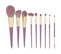 Makeup Brushes, 9-Piece Soft Non-Slip Facial Beauty Tool Set, for Women’s Skin, Lip, Brow, Eyebrow, Eyelash Application, Home, Salon, Travel Use