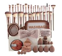 Makeup Brushes Set - 56x Make Up Brushes For Women, Sponges 56x Concealer Blush Eyeshadow Applicaton, Beauty Tools Accessories With Blender Sponge For Home, Travel, Outdoor