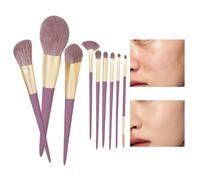 Makeup Brushes Set, 9 Piece Soft, Non Slip Facial Tools, Makeup Brushes Kit for Skin Women Lip Brow Eyebrow Eyelash Foundation, Blending Contour Eyeshadow Beauty Cosmetic Accessories