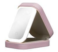 Makeup Case - Portable Makeup Bag, LED Makeup Holder | Dustproof Smooth Storage Box, Makeup Storage Case with, Cosmetic Travel Case for Daily Use, Beige, Pink, Green, 16,5 x 11,5 x 6 cm, Polvo, Se