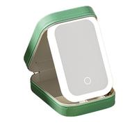 Makeup Case - Portable Makeup Bag, Led Makeup Holder | Dustproof Smooth Storage Box, Makeup Storage Case with, Cosmetic Travel Case for Daily Use, Beige, Pink, Green, 16,5 x 11,5 x 6 cm, Verde,
