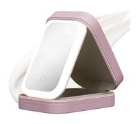 Makeup Case - Portable Makeup Bag, Led Makeup Holder | Dustproof Smooth Storage Box, Makeup Storage Case with miirror, Cosmetic Travel Case for Daily Use, Beige, Pink, Green, 16.5x11.5x6cm