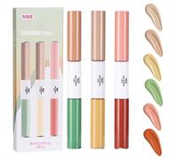 Makeup Concealer Liquid, 3X High Coverage Formula, 3x8ML Lightweight Waterproof Cosmetics, Perfect For Everyday Use, Weddings, Gatherings, And Photography
