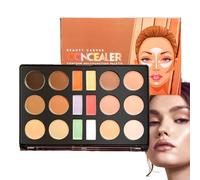 Makeup Concealer Palette, Waterproof Facial Foundation Cream, Long Lasting Beauty Contour Palette for Dating, Traveling, Business Trip, Daily Use, 18 Colors, 1 Piece
