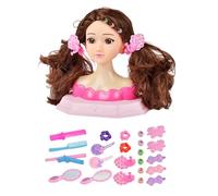 Makeup Doll Head, Hair Styling Toy, Pretend Play Kit, Girl's Beauty Set, Multi Purpose Practice Head for Christmas, Action Day and Children's Day with Accessories, 10,24 pulgadas