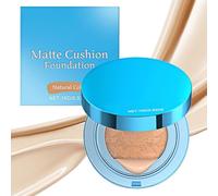 Makeup Foundation Cushion, High Coverage Matte Concealer, Lightweight Blendable Formula, Soft Puff Applicator Included, Long Wear Cream Compact for Girlfriend, Wife, Daughter, Sister, Friend