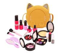 Makeup, Girls Makeup Kit, Children Cosmetics Kit, Role Play Toy Kit, Complete Girls Cartoon Princess Pretend Makeup Kit with Eye Shadow, Lipstick, and Nail Polish for Girls