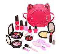 Makeup, Girls Makeup Kit, Children Cosmetics Kit, Role Play Toy Kit, Complete Girls Cartoon Princess Pretend Makeup Kit with Eye Shadow, Lipstick, and Nail Polish for Girls