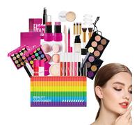 Makeup Kit, Complete Beauty Set, 8.66x4.72x4.33 Inches Case with Storage Bag, Durable Pigment Cosmetic Collection, Professional Tool with Portable Style, Long-Lasting Lipstick for Women