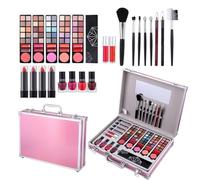 Makeup Kit - Makeup Brush Eyeshadow Lip Gloss Beauty Cosmetics - Smudge-Proof Beauty Kit Make up Tools for Travel Photoshoot Dance Theater Stage