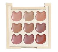 Makeup Lip Gloss Palette, 9 colores Lip Balm Set, 0,6 g Portable Matte Finish Beauty Shades, Smooth Long Lasting Formula for Switting, School, Dating, Gatherings