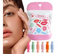 Makeup Lipstick Pills, 6x Velvet High Pigmented Lipstick Kit, Matte Candy Lip Gloss Pills Set, Perfect for Dating, Shopping, and Appointments, Flat Pile Lips Utensils