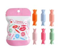 Makeup Lipstick Pills, 6X Velvet High Pigmented Lipsticks Kit, Matte Candy Lip Gloss Pills Set for Dating, Shopping And Appointments, Portabe Sturdy Design