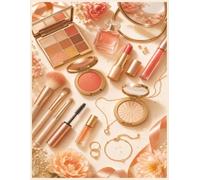 Makeup Match Collection: Warm Spring Notebook for Teen Girls: A Stylish College Ruled Notebook Inspired by Peach, Coral & Champagne Beauty
