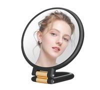 Makeup Mirror With Magnification - Magnifying Makeup Mirrors Natural | Precision Makeups Tool | Double Side Round Plegable Tabletop Mirror | Magnification Travel Glass For Outdoor Vestidor Desk Use