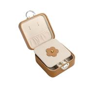 Makeup Organizers Small Jewelry Box PU Leather Portable Travel Case Display Storage Box for Rings Earrings Necklaces 10 * 10 * 5cm Jewelry Case