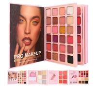 Makeup Palette - Long-Lasting Foldable Book-Style Blush Lipstick | 78-Color High Pigment Eyeshadow Palette for Travel, Party, Beauty, Fashion, Commute, Women, Girls with Portable Design