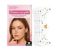 Makeup Patches, Long-Lasting Freckles Decals, 6 Pieces Waterproof Speckles Decals for Costume Parties, Halloween, Cosplay Enthusiasts, Wedding Photography, Daily Wear, Stage Performance