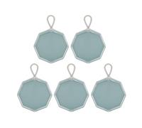 Makeup Puff Container Case Water Blue Powder Puff Storage Box for Beads Wedding Office 5pcs