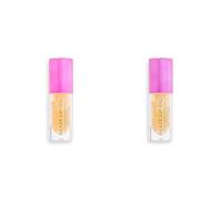 Makeup Revolution, Aceite Labial Glaze, Aceite Labial Nutritivo, Getaway Teracotta, 4.6ml (Paquete de 2)